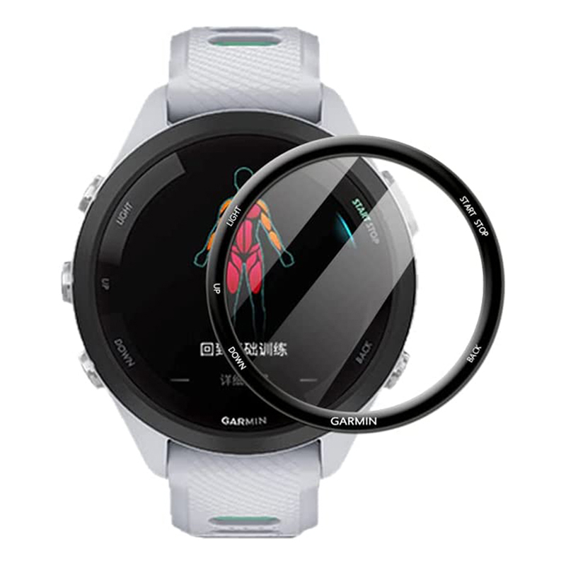 Curved Edge Screen - 3D ขอบโค้งป้องกันฟิล์มสําหรับผู้เบิกทาง Garmin 265 265S Full