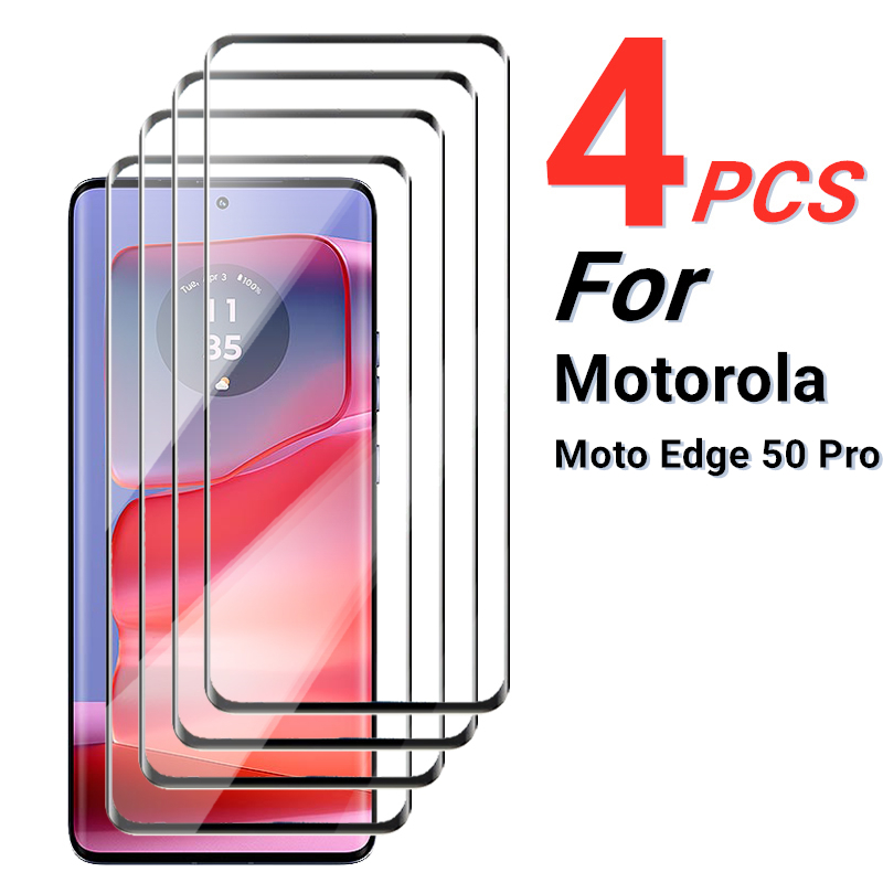 Curved Edge Screen - ฟิล์มกระจก3D ขอบโค้ง2/4ชิ้นสำหรับ Motorola Moto EDGE 50