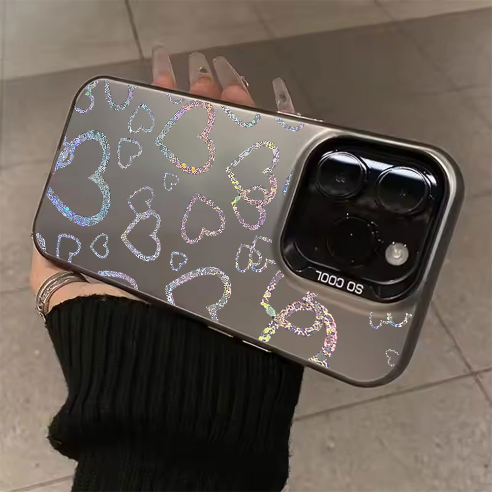 Apple Iphone 15 Pro Max - เคสลายหัวใจสีสันสดใส สำหรับ iPhone 17 18 16