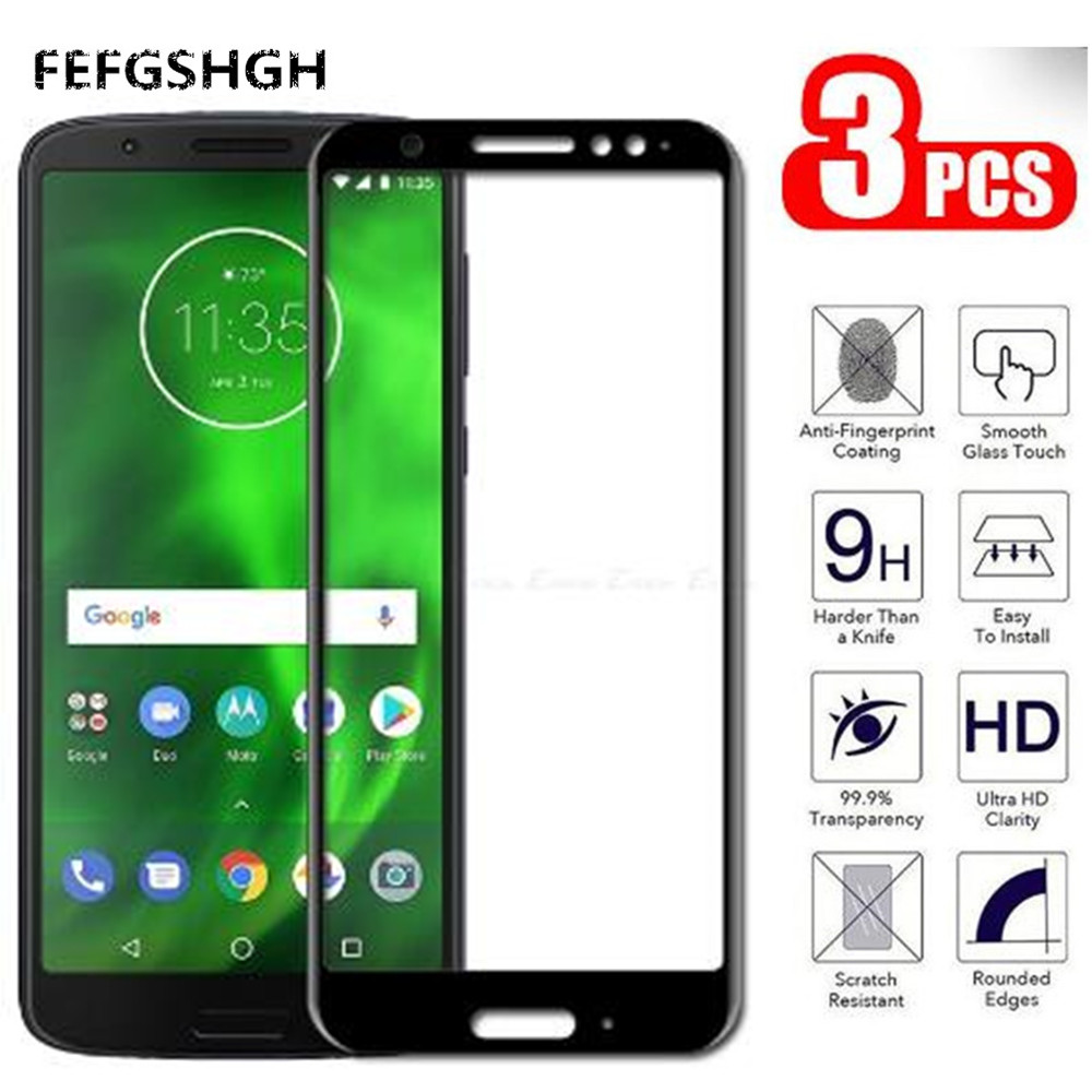 Curved Edge Screen - ขอบโค้งเต็มรูปแบบกระจกนิรภัยสำหรับ Motorola Moto E5 G7 Power