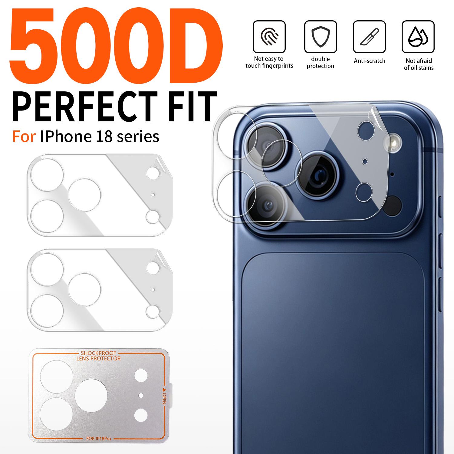 Glass Protector Auto - ฟิล์มกระจกนิรภัย HD ใส ป้องกันเลนส์กล้องหลัง สำหรับ iPhone