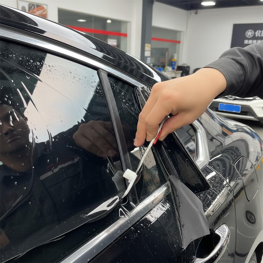 Glass Protector Auto - แผ่นกันรอยตัดฟิล์มรถยนต์ อุปกรณ์ป้องกันกระจกแบบมืออาชีพ ป้องกันรอยขีดข่วน สำหรับการติดฟิล์มรถยนต์