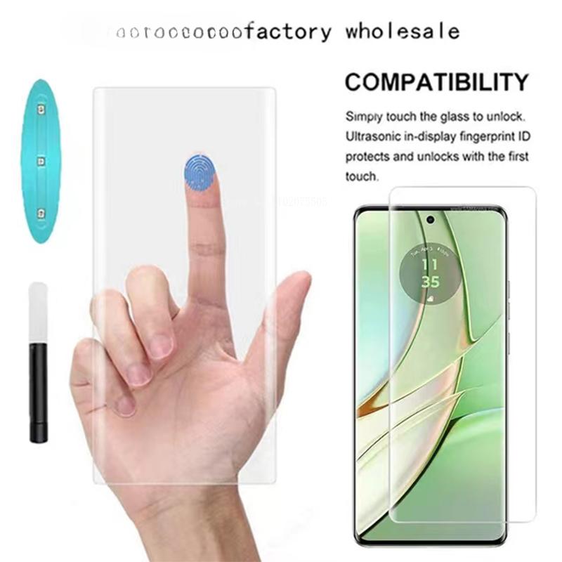 4ชิ้นกระจกนิรภัยยูวีติดกาวแบบโ - Curved Edge Screen บทวิจารณ์และราคา